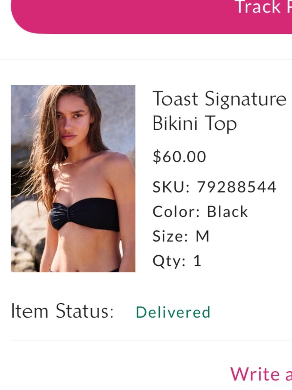 Signature Black Cinch Bandeau Top